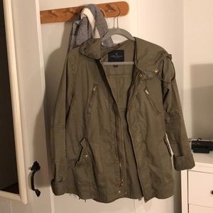 American Eagle green army jacket